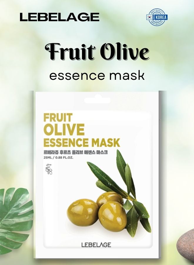 ليبلاج قناع خلاصة زيتون الفاكهة (عبوة مكونة من 10 أقنعة فردية) | العناية بالبشرة المصنوعة في كوريا - Image 2