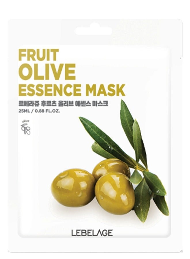 ليبلاج قناع خلاصة زيتون الفاكهة (عبوة مكونة من 10 أقنعة فردية) | العناية بالبشرة المصنوعة في كوريا - Image 3