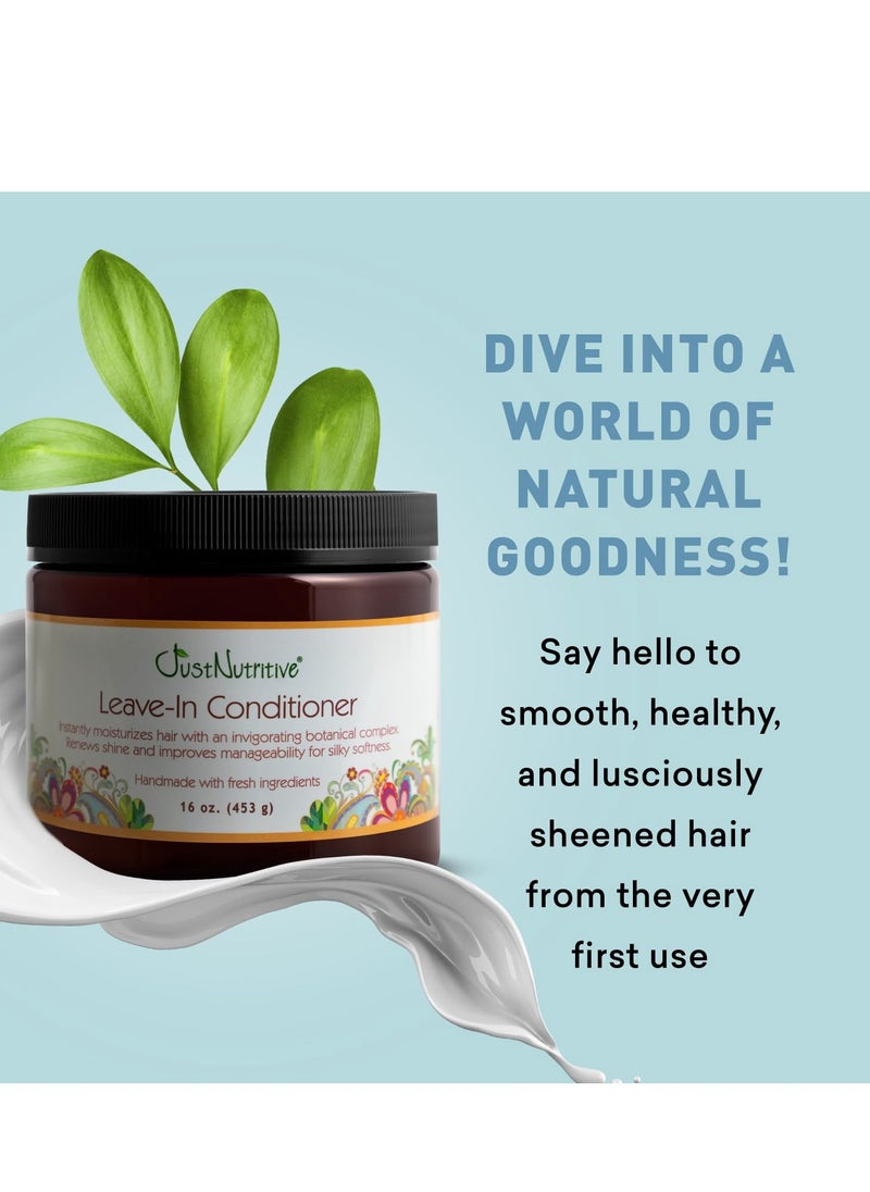 Just Nutritive Just Nutritive Leave in Conditioner/Multitasking Leave In for All Hair Types/Pure ingredients fight frizz, split ends and creates radiant healthy shine  - Image 2