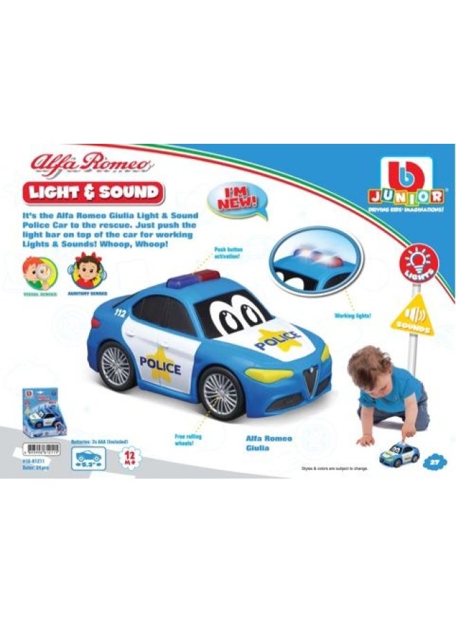 BB Junior - BB Junior Alfa Romeo Giulia Police Light & Sound Car - Image 1