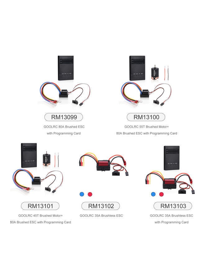 NIBEMINENT 35A Brushless ESC Electric Speed Controller For RC Car Truck 11.5x3.5x8.5cm - Image 4