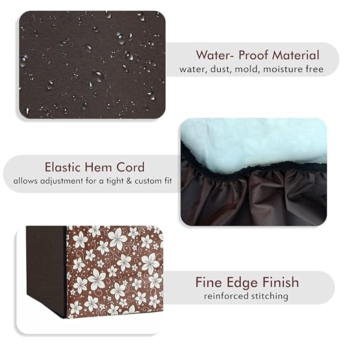 Yellow Weaves 100% Waterproof and Dust Proof Split AC Cover for 1.5 Ton (Brown) - Image 3
