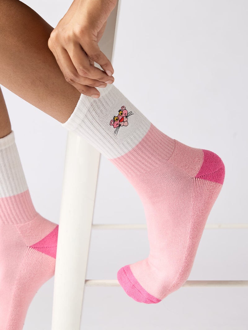 The Souled Store Pink Panther: Pink Power Kids Socks | Graphic Print Casual Everyday Wear - Image 1