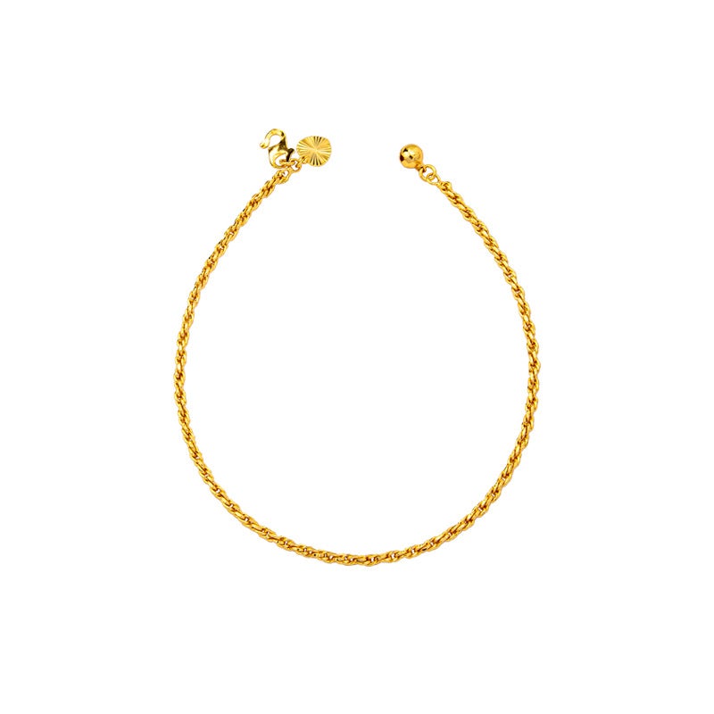 Twisted Rope Bracelet for Women Gold Plated - Image 5