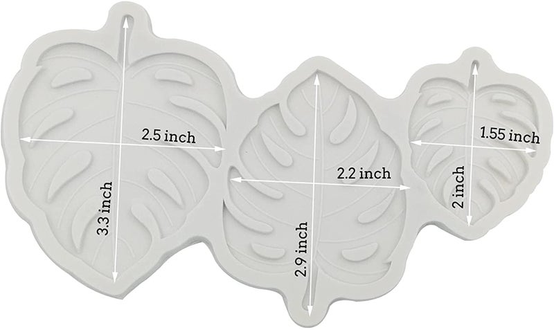 MoldBerry Tropical Leaf Shape Garnishing Chocolate Mould Leaves 3D DIY Fondant Silicone Candy Mold Baking Tools For Cake Chocolate Candy Ice Jelly Soap Cake Baking Moulds, Multicolor,7X12X0.3 Cm - Image 2