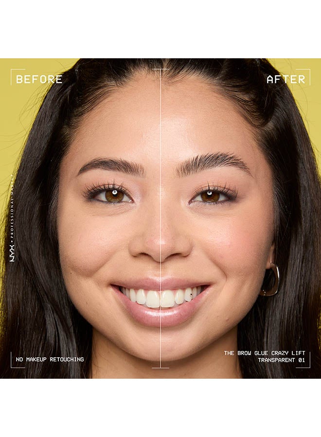 NYX PROFESSIONAL MAKEUP The Brow Glue Crazy Lift, Brow Lamination Gel, 24H Strong Hold, Built-In Styling Comb - Image 4