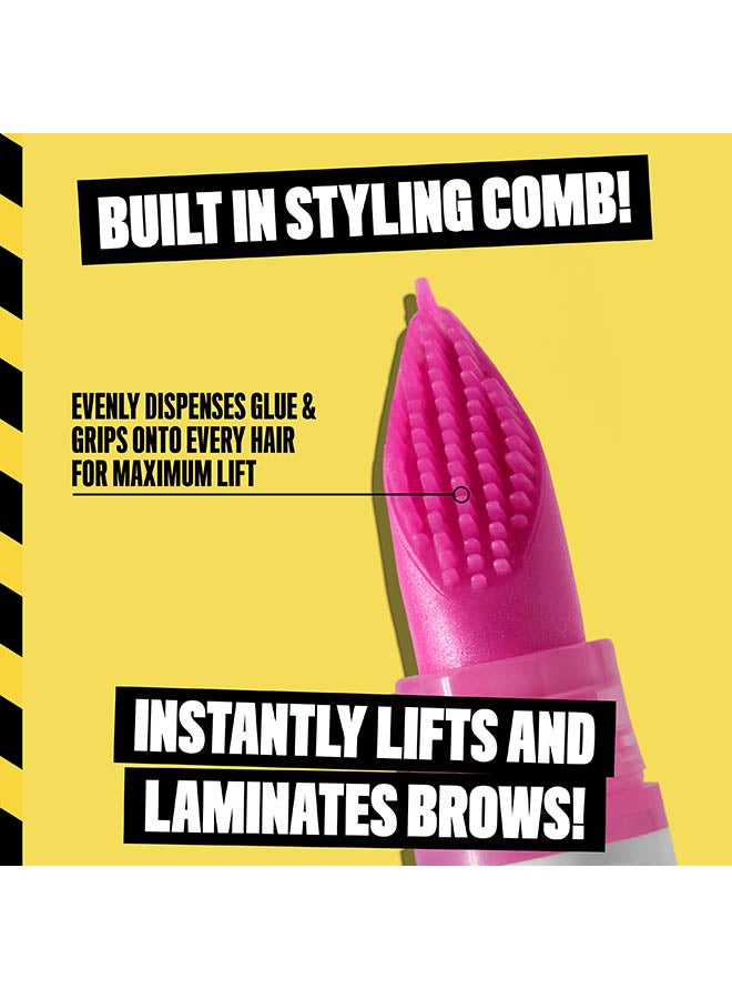 NYX PROFESSIONAL MAKEUP The Brow Glue Crazy Lift, Brow Lamination Gel, 24H Strong Hold, Built-In Styling Comb - Image 5