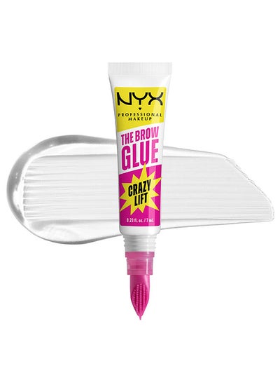 NYX PROFESSIONAL MAKEUP The Brow Glue Crazy Lift, Brow Lamination Gel, 24H Strong Hold, Built-In Styling Comb