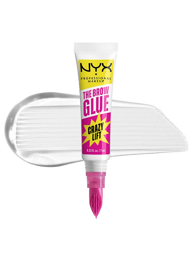 NYX PROFESSIONAL MAKEUP The Brow Glue Crazy Lift, Brow Lamination Gel, 24H Strong Hold, Built-In Styling Comb - Image 1