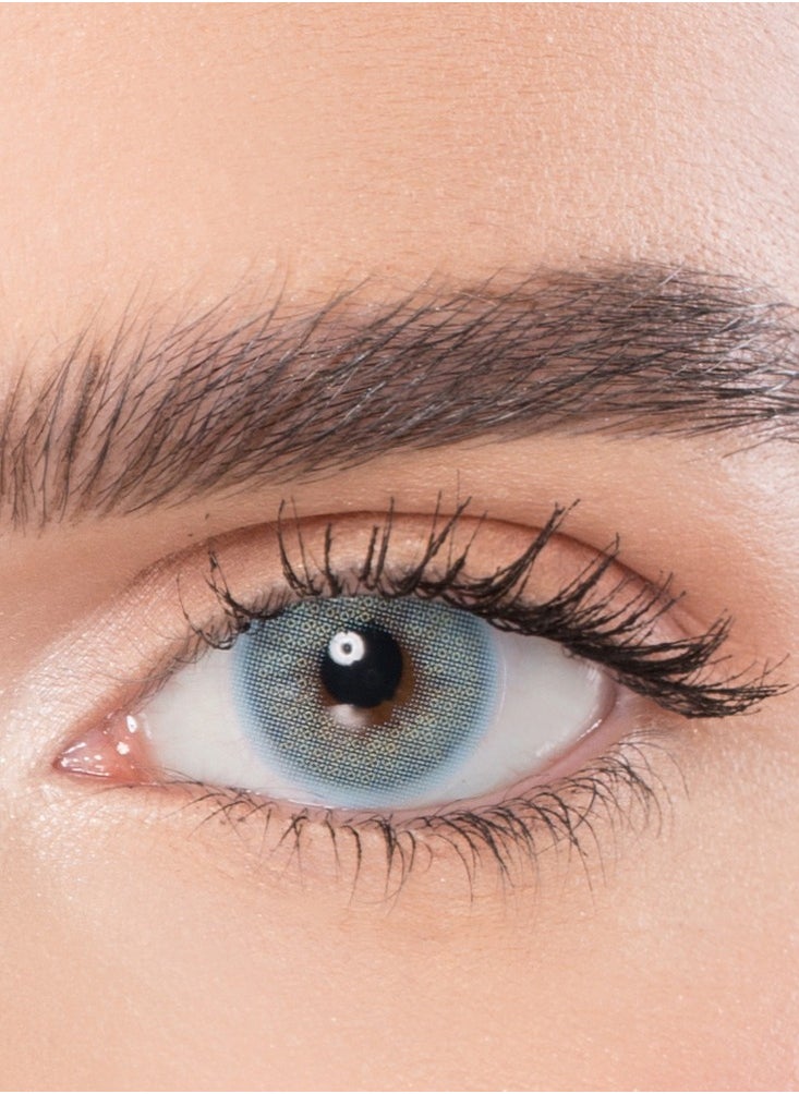 Naturel Natural Brand Contact Lenses - Monthly Lenses - Core Blue Color - Pair in Box with Lens Case  - Image 1