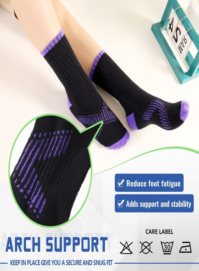SeeyAN Kids Socks Boys Crew Athletic Half Cushioned Cotton Sport Running Breathable Socks 6 Pairs (6 Pairs Black, 9-12 Years) - Image 3