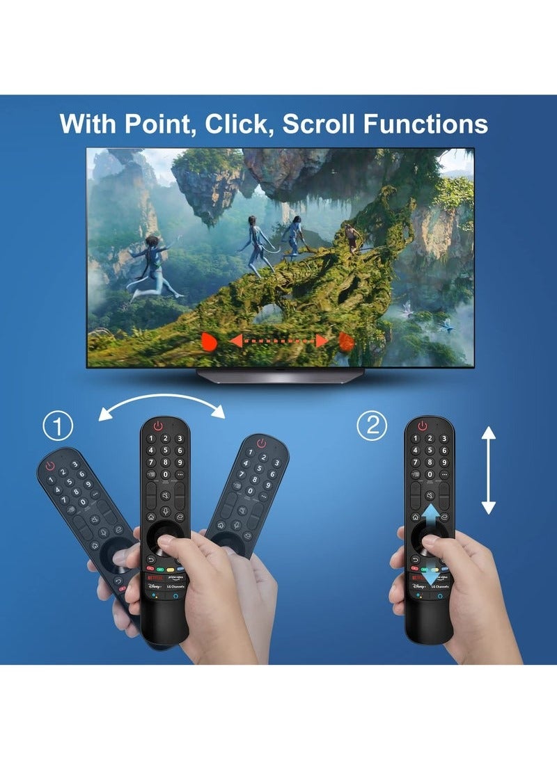 كِنشُو جهاز تحكم سحري (LG Smart TV) بديل جهاز التحكم عن بعد مع وظيفة التوجيه والصوت، متوافق مع LG 2021/2022 UHD OLED QNED NanoCell 4K 8K TV Smart TV - Image 3