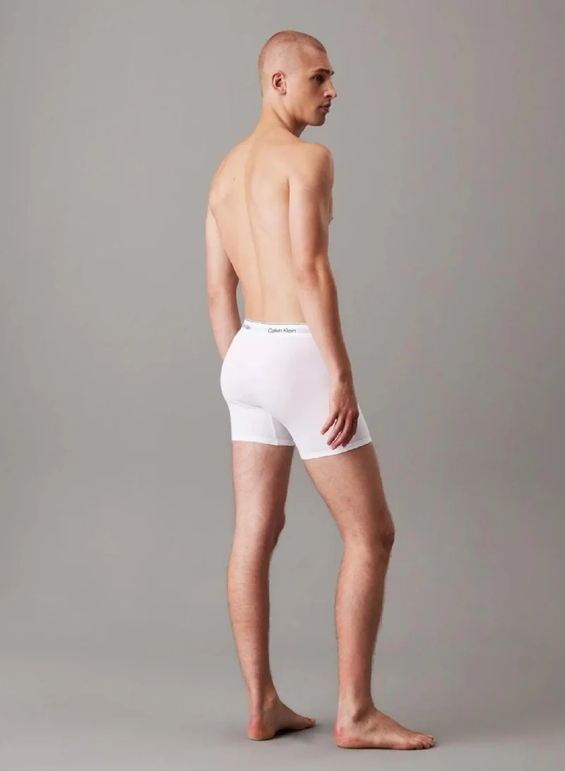 كالفن كلاين طقم سراويل داخلية بوكسر Icon Cotton Stretch من 3 قطع