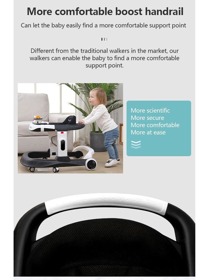 كيدوز مشاية متعددة الوظائف مع صينية ألعاب (أسود) - Image 3