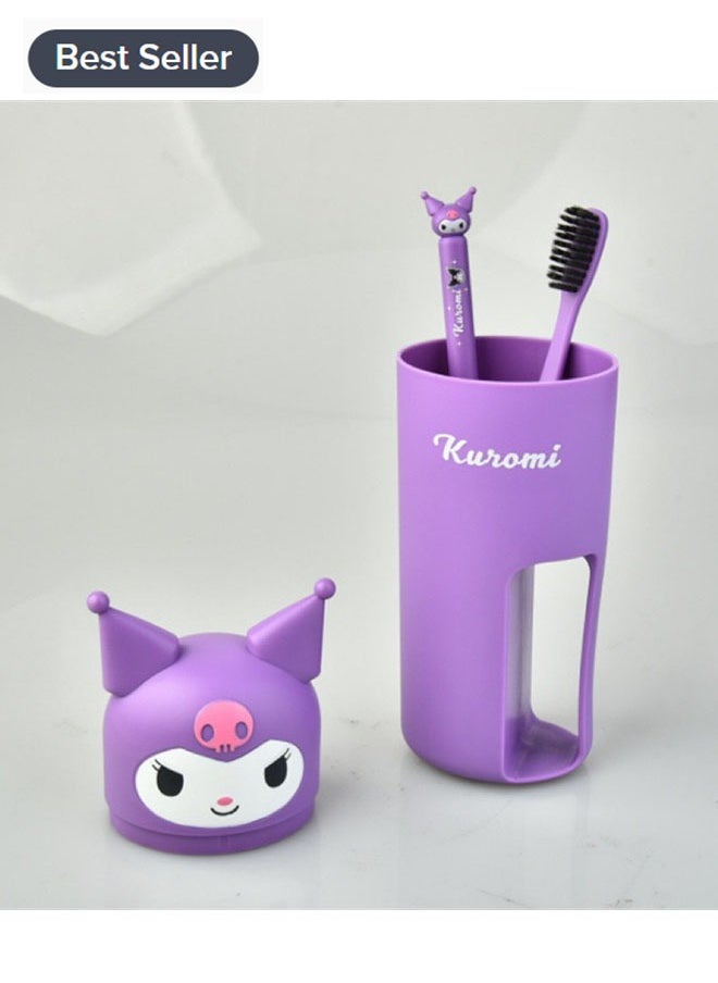Sanrio - Cartoon Sanrio Kuromi Portable Washing Cup Set - Image 1