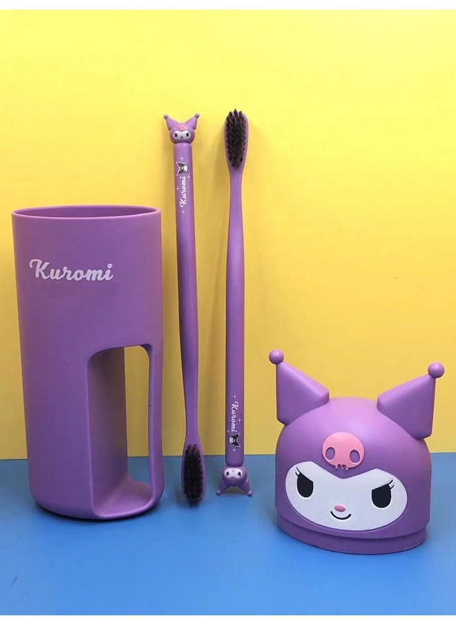 Sanrio - Cartoon Sanrio Kuromi Portable Washing Cup Set - Image 1