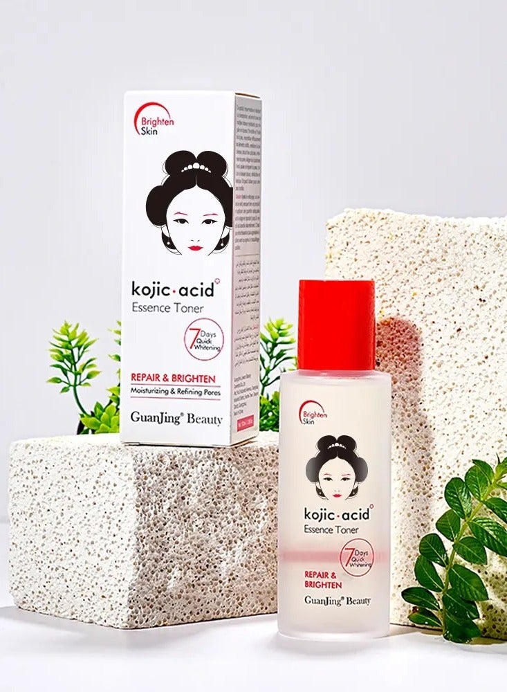 Kojic Acid Skin Care Combo 5 in 1 Body Lotion Face Wash Toner Serum Cream Whitening Brightening Moisturizing for Dark Spots and Pigmentation, skin care gift set