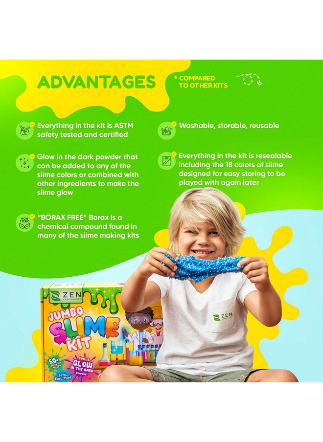 Zen Laboratory Ultimate Slime Kit For Girls 10-12 | Perfect Toys For Girls 7-12 Years Old | Complete Diy Slime Making Kit For Kids And Boys | Christmas Party Favors  - Image 2