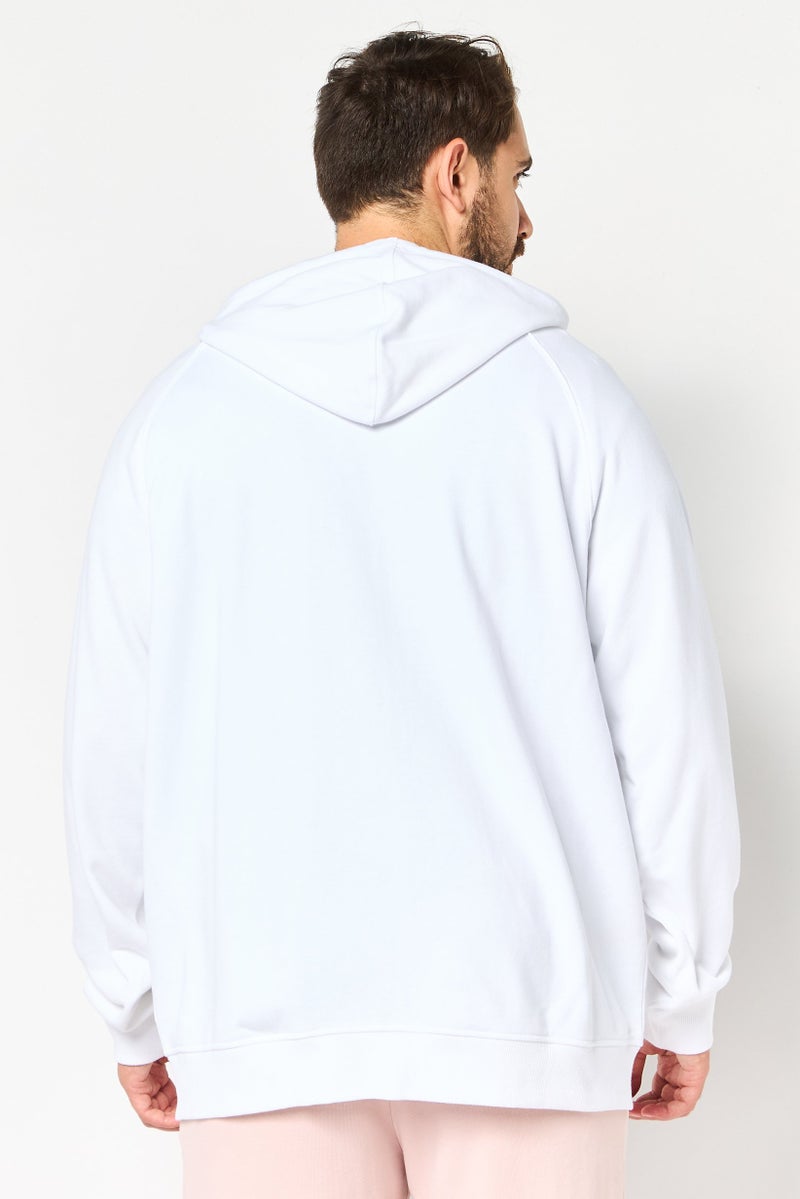 Reebok Men Sportwear Fit Long Sleeve Outdoor Sweatshirt, White - Image 4