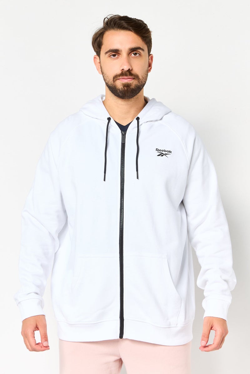 Reebok Men Sportwear Fit Long Sleeve Outdoor Sweatshirt, White - Image 1