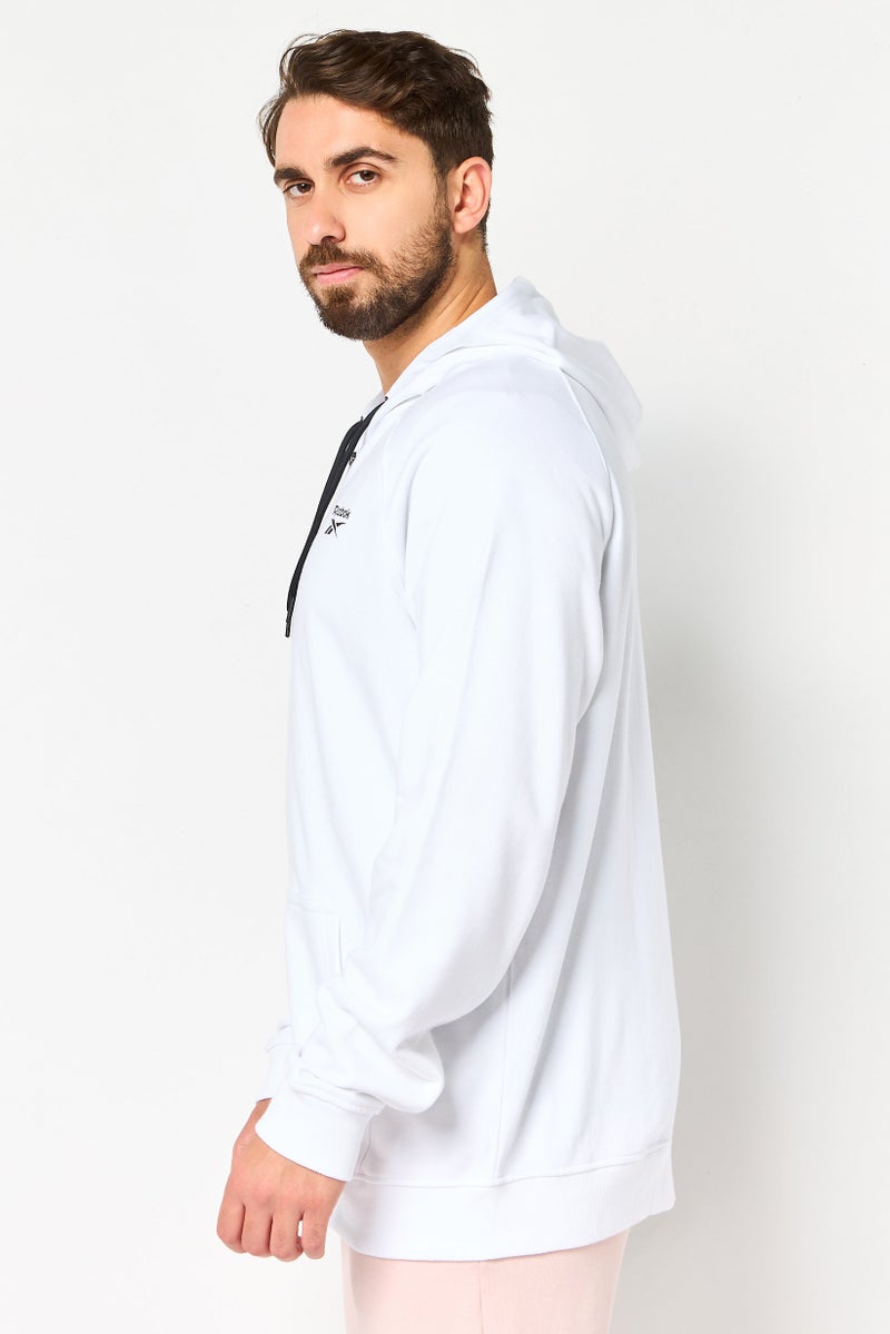 Reebok Men Sportwear Fit Long Sleeve Outdoor Sweatshirt, White - Image 2