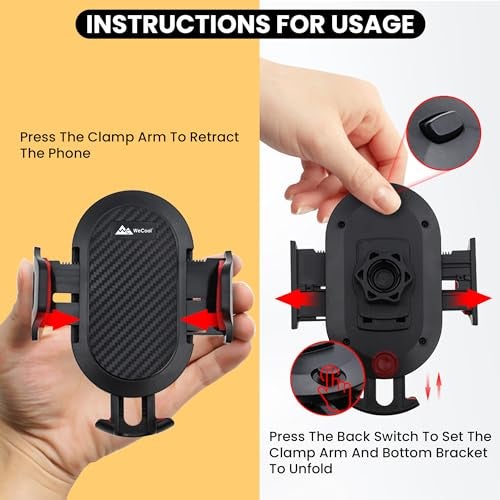 WeCool C3 360° Rotatable car Mobile Holder for Dashboard,Windshield, Adjustable Height and View Angle,Compatible with All Smartphones - Image 3