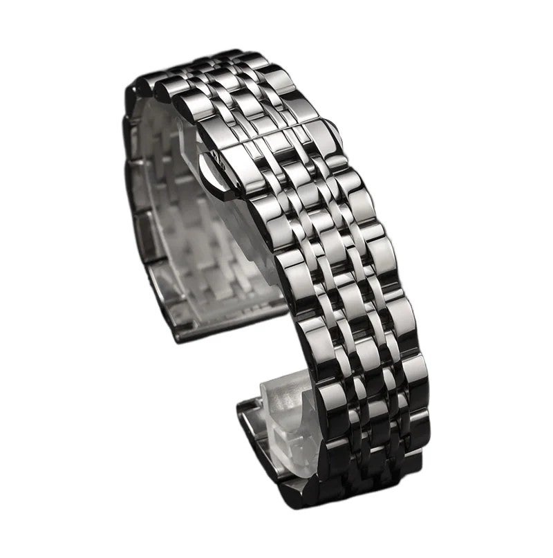 Bluejw Solid Stainless Steel Watch Band - Metal Link Straps Bracelet Clock Replacement Watchband for Men Women - Image 2
