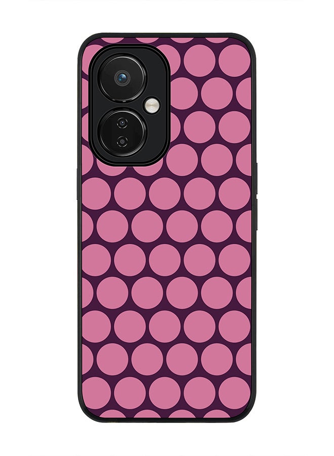 Stylizedd Rugged Black edge case for Nord CE 3 Lite Slim fit Soft Case Flexible Rubber Edges Anti Drop TPU Gel Thin Cover - Purple Honeycombs - Image 1
