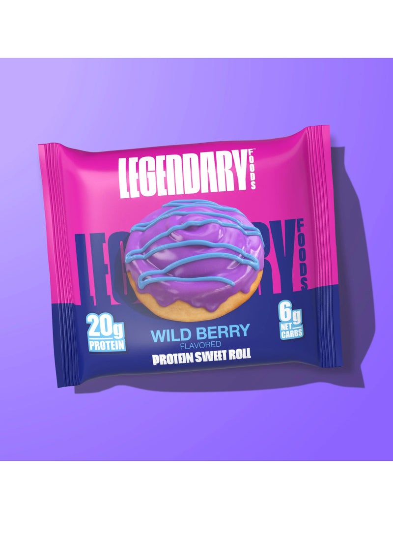 Legendary Foods - LGD Protein Sweet Roll 67g Wild Berry (1x8) - Image 1
