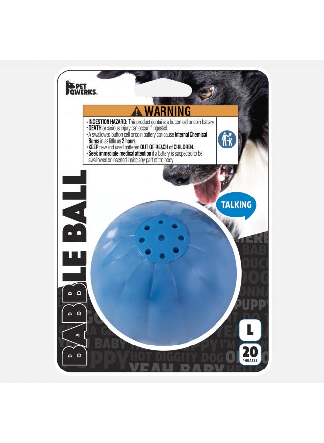 Pet Qwerks - Pet Qwerks Talking Babble Ball - Interactive Chew Dog Toy - Large - Image 1