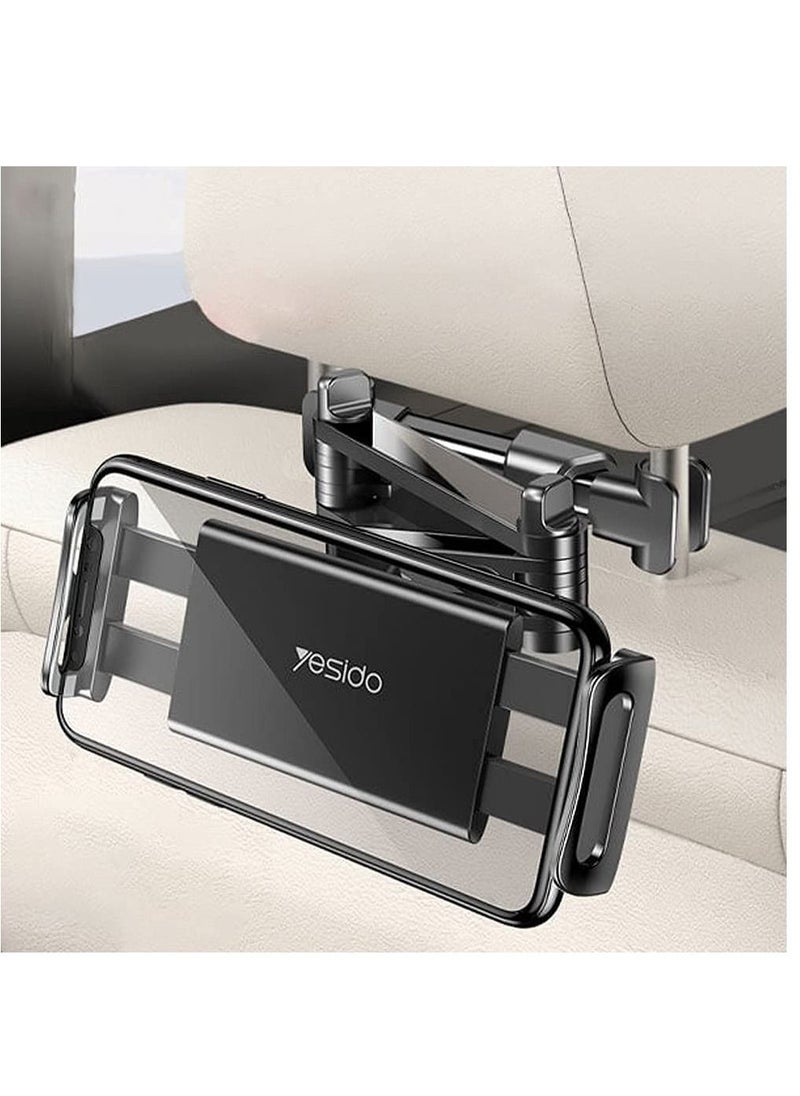 Yesido - Yesido C117 Car Tablet Headrest Mount Holder For Seat 360 Degree Rotation Compatible With 4.7Inch To 12.9 Inch, Tablets/Iphone 13/Ipads - Image 1