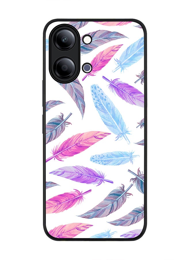 Stylizedd For vivo Y21 / Y11 Case,Slim fit Camera Protection, Shockproof Thin Phone cover  - Feather Colors - Image 1