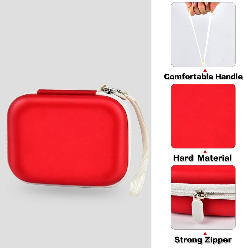 PAIYULE Kids Camera Case for VTech KidiZoom Creator Cam HD Video Camera for Makolle Selfie Camera for KODAK Printomatic Instant Print Cameras, Carrying Storage Bag Holds Tripod Accessories(Box Only)-Red - Image 3