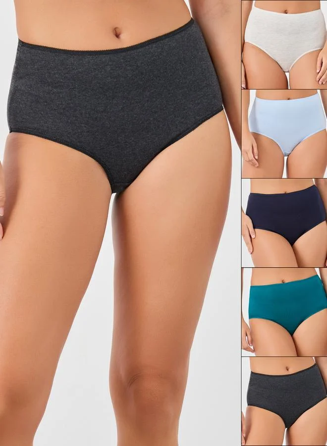 Styli Styli Pack of 5 - Solid Full Briefs