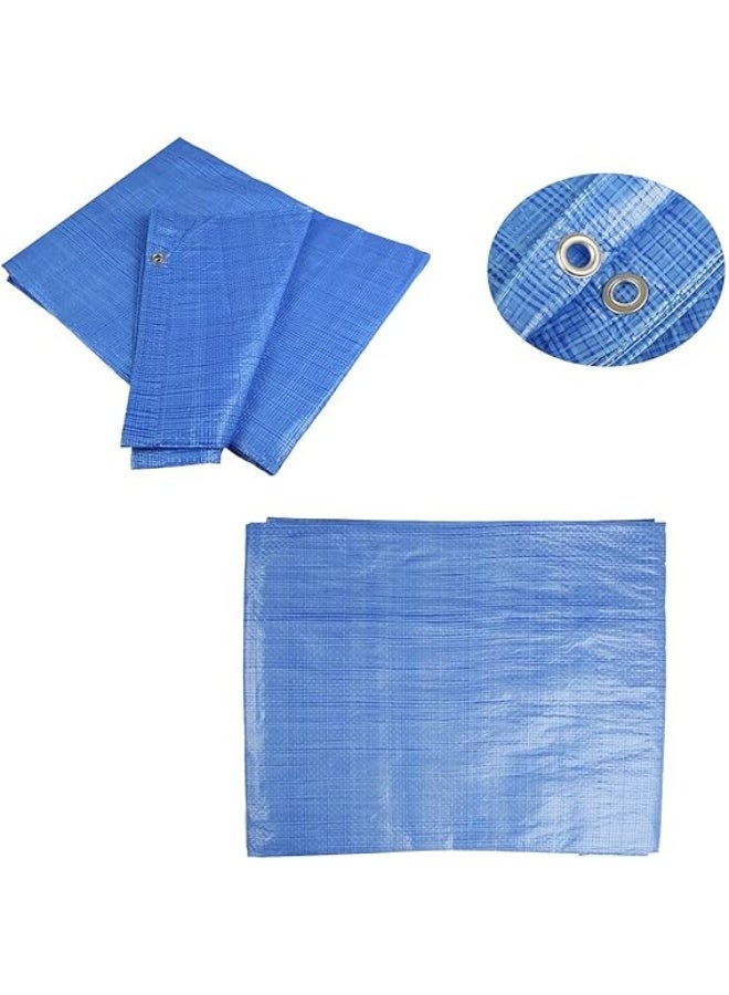 غطاء مشمع أزرق من سولا دايركت، مقاس 4 × 5 أمتار، مقاوم للماء والطقس والصقيع والأشعة فوق البنفسجية، متعدد الاستخدامات، مناسب للتخييم وركوب القوارب والمشي لمسافات طويلة - Image 4