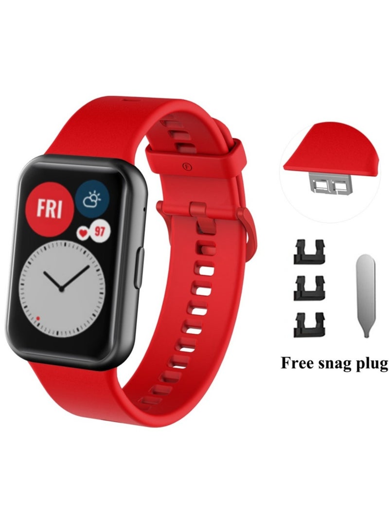 2-In-1 Silicone Watchband Strap With Case For Huawei Watch Fit Band - Image 1