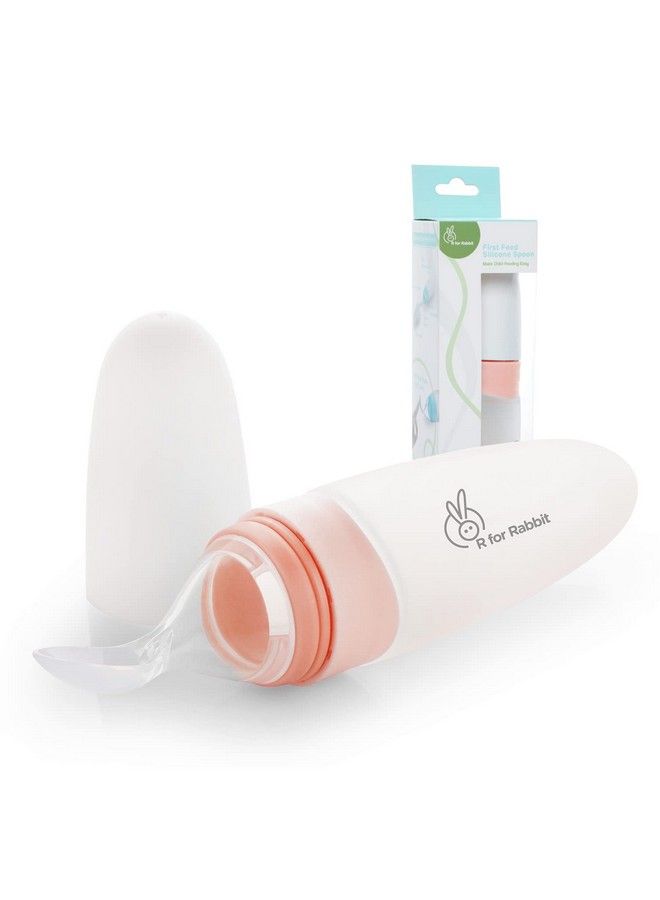 R for Rabbit Premium First Feed Baby Feeding Spoon Ultra Soft Food Grade Silicon For Cereals For Infant Baby 4 Months Plus (Pink) - Image 1