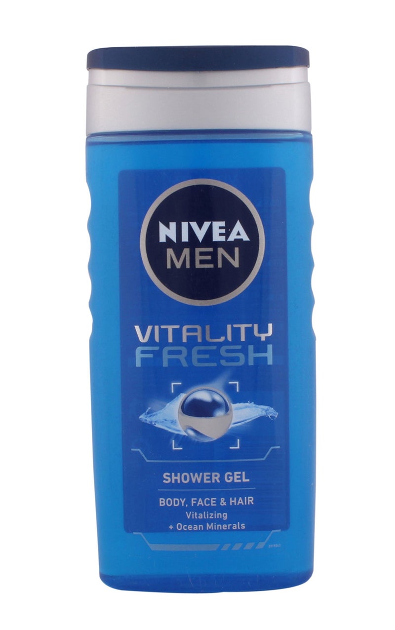 Nivea Men Shower Gel - Vitality Fresh, 250ml Bottle - Image 1