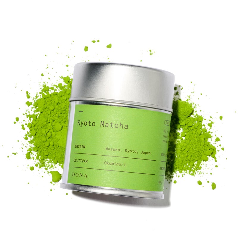 Dona Ceremonial Grade Matcha, Stone-Milled from Wazuka, Kyoto Family Tea Estate, Hot or Iced, 1.1 Ounce Airtight Seal Tin - Image 1
