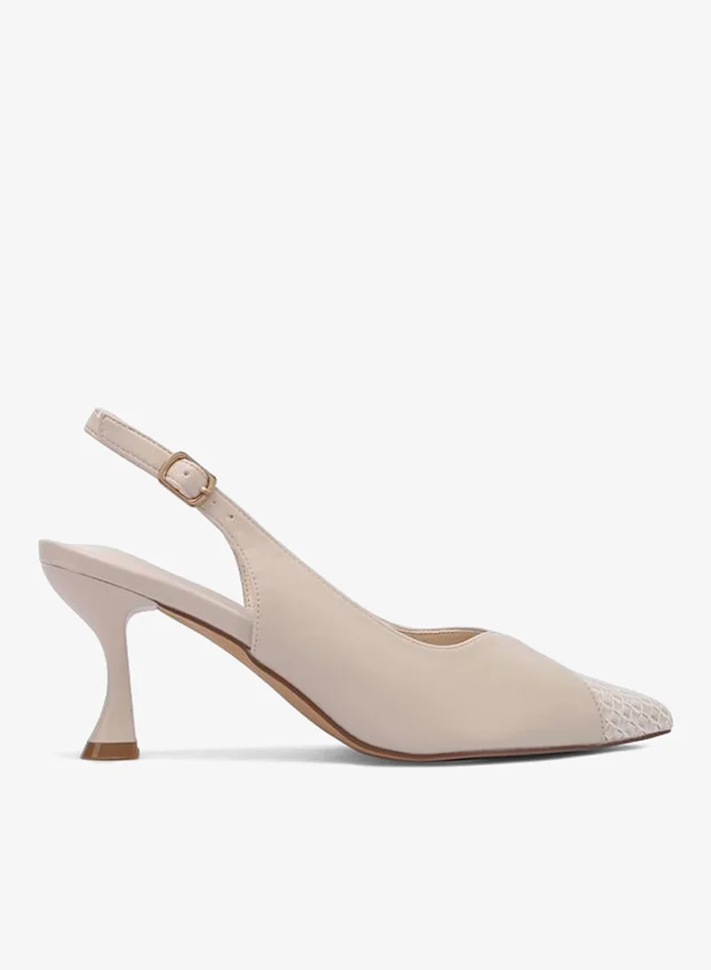 فايور Stylish Leather-Look Woven High Heel CD 001