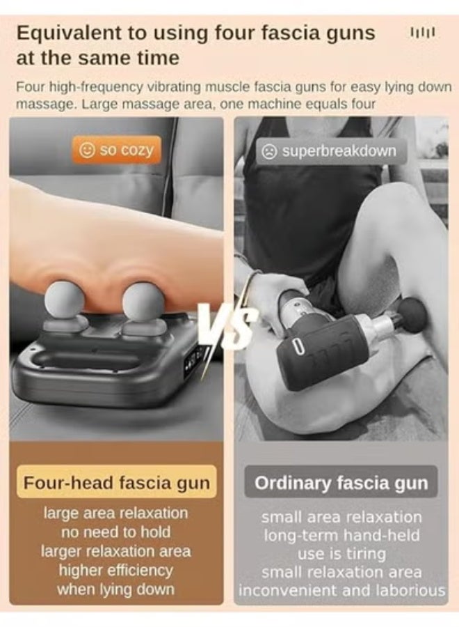 جهاز مساج عضلات وأعصاب أصلي بأربع رؤوس – علاج عميق للأنسجة وتخفيف آلام العضلات – 20 مستوى و6 أوضاع – شاشة LCD – بطارية طويلة - Image 3