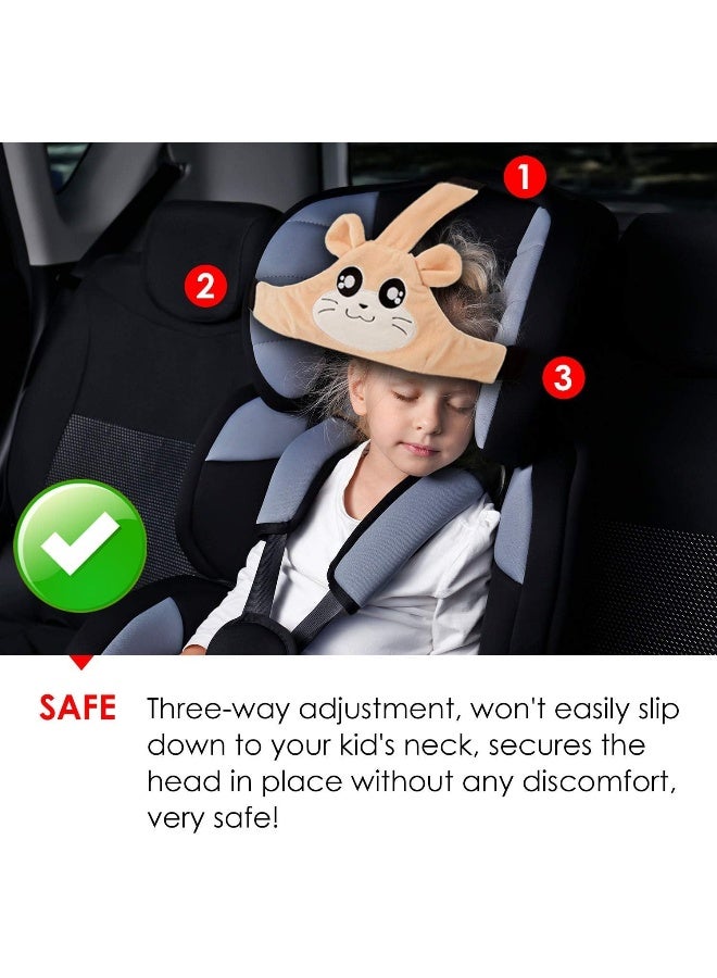 HJH Car Seat Head Support Toddler Head Strap for Car Seat Baby Head Protector Stroller Car Seat Sleeping Headrest for Toddler Child Children Kids Infant - Image 3