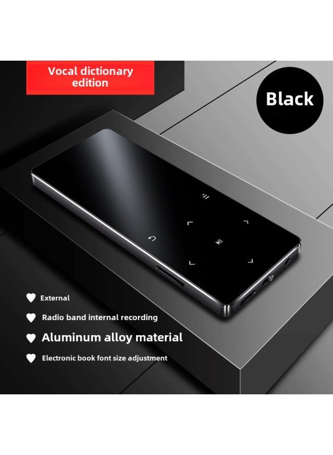 Bluetooth Mp3 Walkman Student Edition Special Mp4 Player For Novels And Songs Portable Small MP5 Genuine Goods-Body Color:Black Touch Version [voice Dictionary/extended Battery]-Memory Capacity:64gb Has Downloaded Popular Resources (songs + Novels) - Official Standard + [protective Cover]  - Image 1