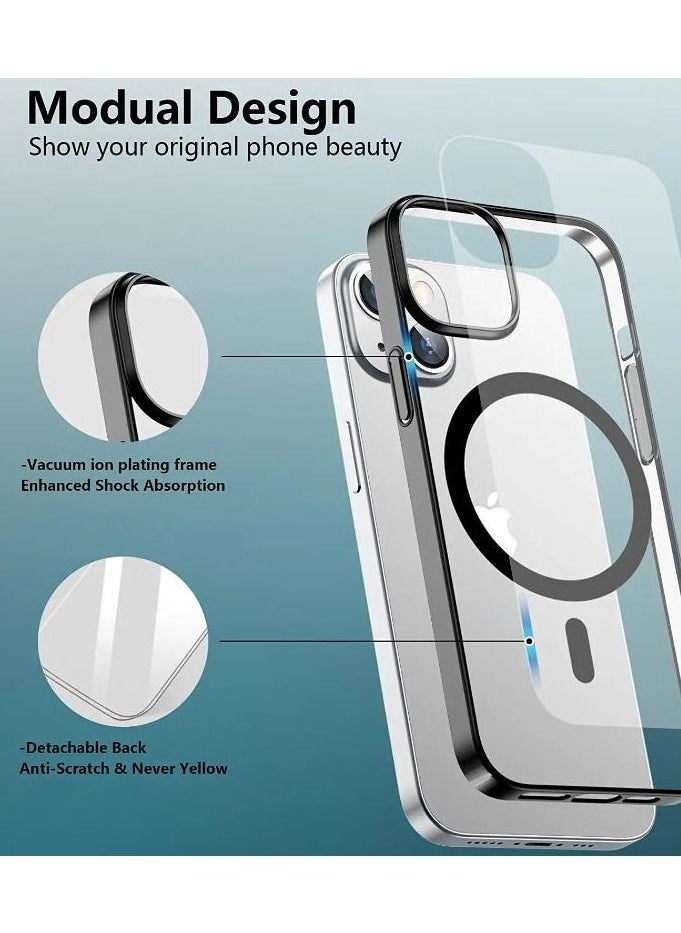 Rock Pow iPhone 14  Plus Case 6.7 inch, Magnetic Design  Drop Tested with Electroplated Bumper & Camera,Hard PC Back Slim Shockproof Protective Cover for iPhone 14 Plus  - Image 5