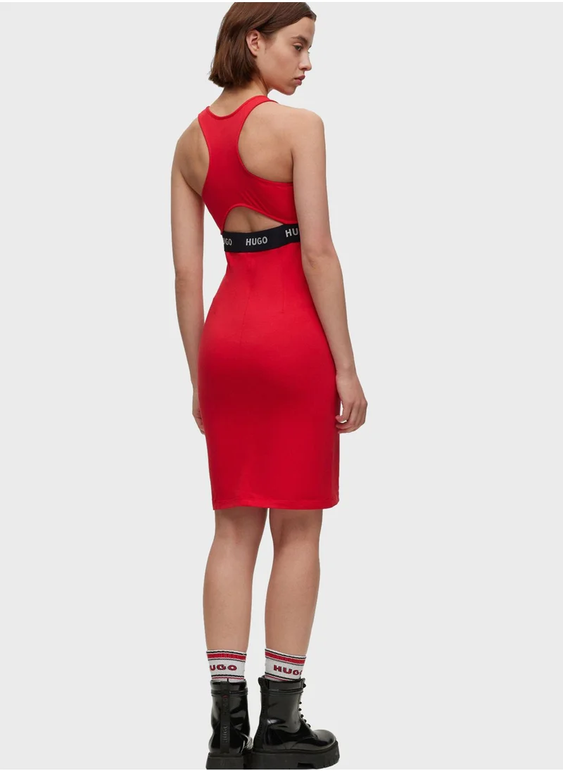 HUGO Cut Out Knitted Dress