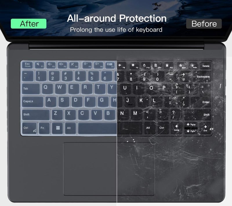 RAYA Silicone Keyboard Cover for Lenovo Yoga Slim 7 / Slim 7i / Slim 7X and Lenovo Yoga Pro 7 Keyboard Protector (Transparent) - Image 5