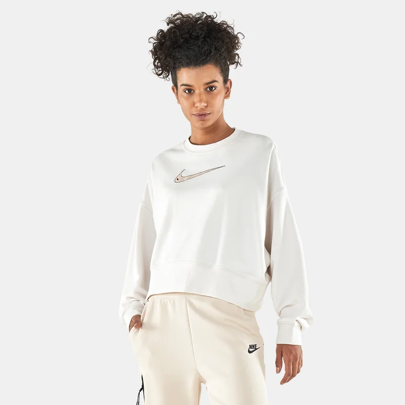 Nike Women's Sportswear Swoosh Fleece Cropped Sweatshirt