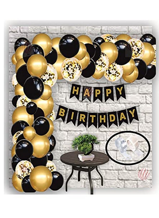 هونج كونج بالونز - مجموعة زينة عيد الميلاد من HK Balloons، مكونة من 114 قطعة باللون الأسود الذهبي، ومجموعة أقواس البالونات، للأولاد والبنات والزوجات والأزواج، ومجموعة زينة عيد الميلاد، ومجموعة ديكورات خلفية - Image 1