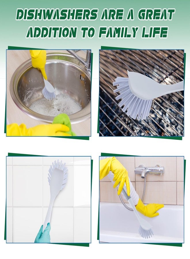 Hsei 20 Pcs Gray Kitchen Scrub Dish Brush Bulk with 11 Inch Handle Cleaning Dish Scrubber with Stiff Bristles Washing Scrub Brushes for Housekeeping for Pots and Pans, Kitchen Sink - Image 5