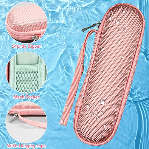 CANIPHA Portable Hard Carrying Case for Solowave 4 in 1 facial wand, Solawave wand for face Protective Bag Storing USB Cable, Hard Case Facial Wand with Zipper and Hanging Rope (Pink) - Image 3